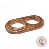 Рамка на бревно D240 мм. 2 местная, овал, венге с золотой патиной НО12ВГЗ240 Salvador