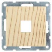 Накладка розетки компьютерной/ телефонной с суппортом, сосна, 866125-0 LK Studio, серия LK60