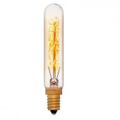 Ретро лампа накаливания T20 F4, E14, золотая, 054-164 Sun Lumen
