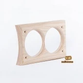 Двойная накладка на бревно D260 мм., встраиваемая, ясень, 45.V2-260 naBrevno, кромка 45 градусов