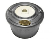 Розетка телефонная малая, алюминий, 18110И-80 ГусевЪ