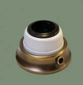 Ретро розетка б/з, серия Людвиг, белый, механизм: черный (трубка D12) G26-7-12 Romatti