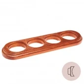 Рамка на бревно D280 мм. 4 местная, овал, вишня НО14ВШ280 Salvador