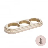 Рамка на бревно D220 мм. 3 местная, овал, дуб выбеленный с золотой патиной НО13ВДЗ220 Salvador