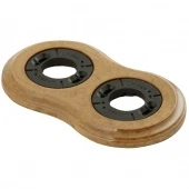 Рамка с пластиковой вставкой 2 местная, восьмерка, капучино, 25230 (KM) Lindas