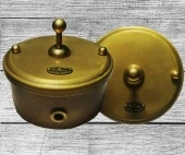 Ретро выключатель, латунь, 12220Р-80/1 ГусевЪ, одноклавишный проходной