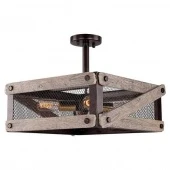 Люстра потолочная Империя в стиле лофт, коричневый, LSP-9704 Lussole