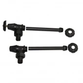 Ретро вентили угловые с трубками для радиаторов Artistic 1/2" антрацит KV671-427EGR Сarlo Poletti