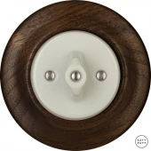 Ретро выключатель грецкий орех матовый LINUMdm Katy Paty диммер