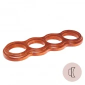 Рамка на бревно D220 мм. 4 местная, восьмерка, вишня НО34ВШ220 Salvador