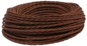 Ретро кабель витой электрический (50м) 3*2.5, коричневый, серия Twist, Interior Electric