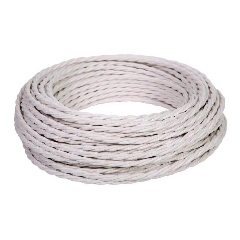 Ретро кабель витой ПВХ (10м) 3*1,5 белый GE70113-01 ТМ МезонинЪ