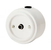 Ретро розетка ТВ, белая, М1-30-20 Vintage