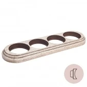 Рамка на бревно D300 мм. 4 местная, овал, дуб выбеленный с коричневой патиной НО14ВДК300 Salvador