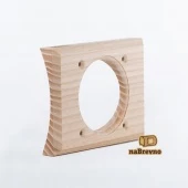 Сдвоенная накладка на бревно D280 мм., встраиваемая, ясень, 45.V1,5-280 naBrevno, кромка 45 градусов