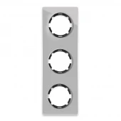 Дизайнерская рамка 3 местная, вертикальная, серый, стекло, 2234949 OneKeyElectro