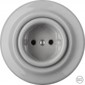 Ретро розетка электрическая без заземления, бетон глянцевый CAGs Katy Paty