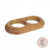 Рамка на бревно D220 мм. 2 местная, овал, дуб коричневый с золотой патиной НО12ДКЗ220 Salvador