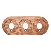 Накладка на бревно 280 мм. 3 местная, ясень в масле, ОМРФМ3-280 DecoWood