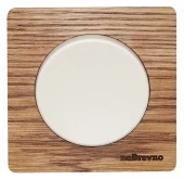 Выключатель одноклавишный проходной, дуб в масле+бежевый, ROC1-DO/1E31401301 Ruwel