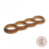 Рамка на бревно D280 мм. 4 местная, восьмерка, дуб зеленый НО34ДЗ280 Salvador