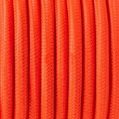 Ретро кабель электрический 2*0.75, оранжевый флуоресцентный, Cab.F15 Merlotti cavi