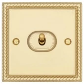 Ретро выключатель Colossal Янтарная парча, CME2130-PB T&J Electric перекрестный