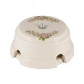 Распаечная коробка D93, розовые цветы, серебристая фурнитура, КРРС ЛЕАНЗА