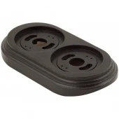 Рамка на бревно D240 мм. 2 местная, овал, черный 080-132-CH (KM) Sun-Lumen