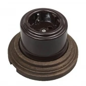 Розетка с заземляющим контактом Combi-2, коричневый, старое дерево,B1-101-02/C-17 BIRONI