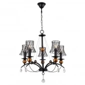 Люстра подвесная в стиле лофт, черный, LSP-8103 Lussole