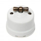 Ретро выключатель белый OP11WT Salvador одноклавишный проходной