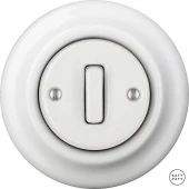 Ретро выключатель белый глянцевый ALGSldm Katy Paty диммер