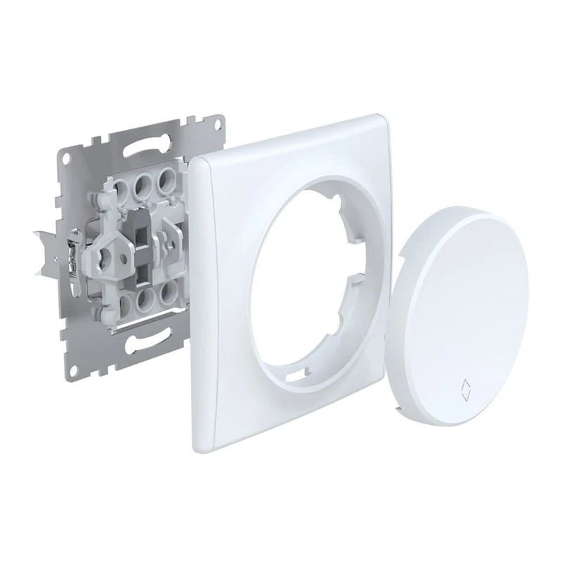 Дизайнерский выключатель, белый, 2172775 OneKeyElectro, одноклавишный проходной Дизайнерский выключатель, белый, 2172775 OneKeyElectro, одноклавишный проходной