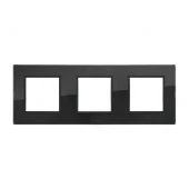 Дизайнерская рамка 3 местная, темное стекло, 854310 LK Studio, серия LK45