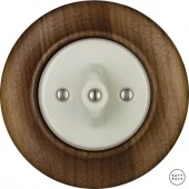 Ретро выключатель американский орех матовый LINUMMds Katy Paty диммер для ламп накаливания