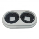 Рамка керамическая 2 местная, овал, белый, R1С-02001 Retrika