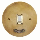 Ретро выключатель, латунь, 01020Л21И-100 (кл) ГусевЪ, одноклавишный