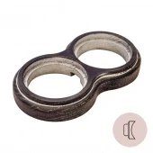 Рамка на бревно D220 мм. 2 местная, восьмерка, венге с серебряной патиной НО32ВГС220 Salvador