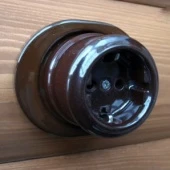 Одинарная накладка на бревно 220-280 мм., темно-коричневый, N013.01.03 Derevfarfor, серия РетроБревно