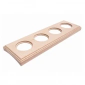 Рамка на бревно  D200 мм. 4 местная, натурэль, прямоугольник, BF4C20-640-10 BIRONI