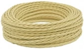 Ретро кабель витой электрический (50м) 3*4, слоновая кость, серия Twist, Interior Electric