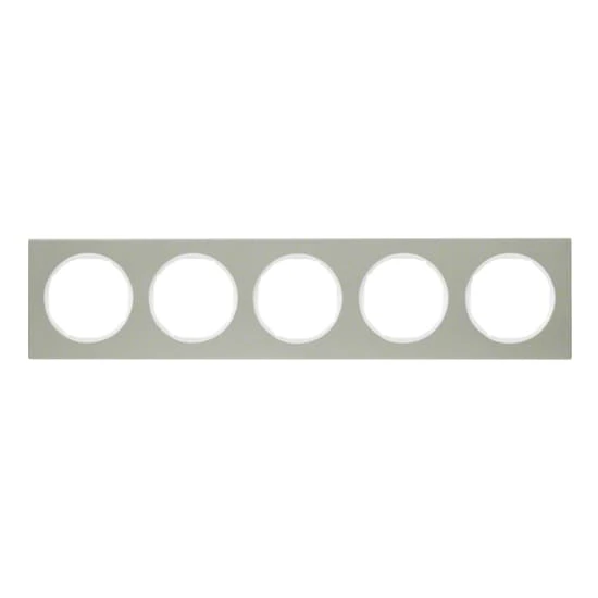 Дизайнерская рамка 5 местная, нержавеющая сталь/полярная белизна, 10152214 Berker, серия R.3