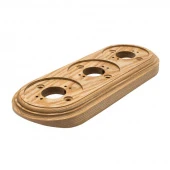 Накладка на бревно 300 мм. 3 местная, ясень натуральный, ОМРФ3-300 DecoWood