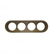 Рамка 4 местная овал дуб зеленый О14ДЗ Salvador