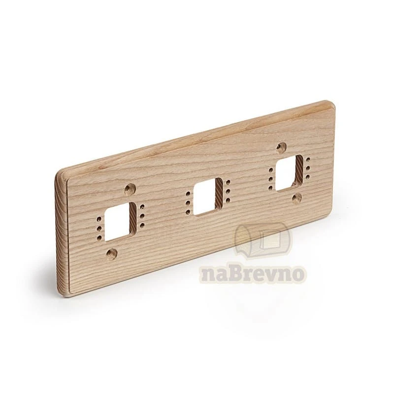Тройная накладка на плоскость, ясень, RM3-0 naBrevno, серия Ретро Металл Тройная накладка на плоскость, ясень, RM3-0 naBrevno, серия Ретро Металл