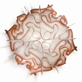 Лофт светильник потолочный Wavsea 9088C-1S orange LOFT IT