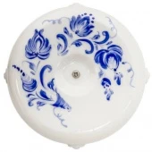 Распаечная коробка большая D95 белый с росписью под Гжель BOX3WT.GZ Salvador