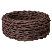 Витой силовой кабель 2*2.5, коричневый, RetroElectro