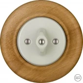 Ретро выключатель бук матовый LIFAM1 Katy Paty одноклавишный